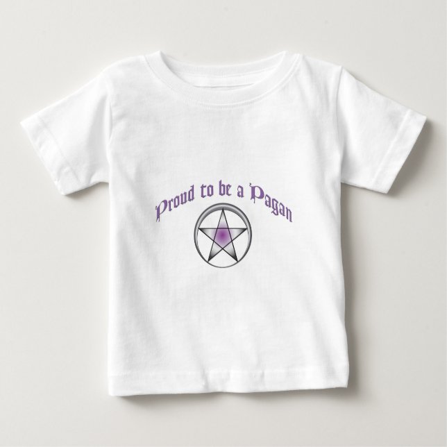 Camiseta Para Bebê Orgulho Pagão em Roxo (Frente)