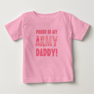 Camiseta Para Bebê Orgulhoso de meu pai do exército! Parte superior