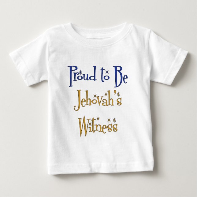Camiseta Para Bebê Orgulhoso de ser testemunha de Jeová (Frente)