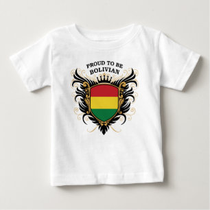Camiseta Para Bebê Orgulhoso ser boliviano