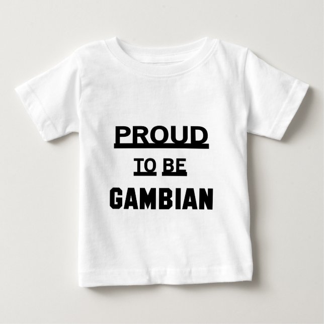 Camiseta Para Bebê Orgulhoso ser gambiano (Frente)