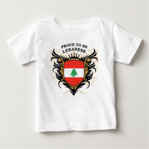 Camiseta Para Bebê Orgulhoso ser libanês
