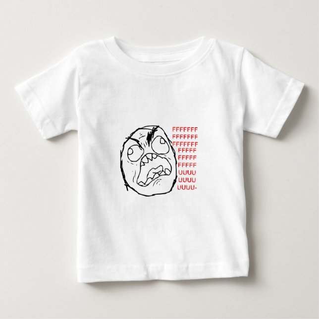 Camiseta Para Bebê Original da cara da raiva (Frente)