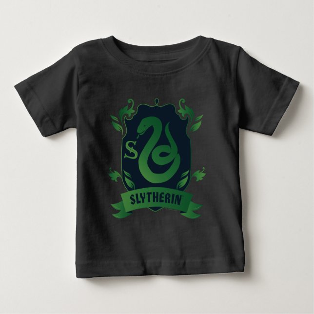 Camiseta Para Bebê Ornamentado SLYTHERIN™ House Crest (Frente)