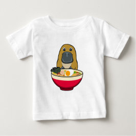 Camiseta Para Bebê Ornitorrinco e Ramen