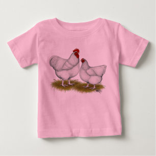 Camiseta Para Bebê Orpington: Par Branco