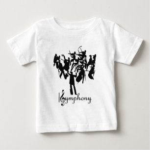 Camiseta Para Bebê Orquestra SYMPHONY em design estilizada