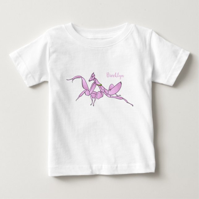 Camiseta Para Bebê Orquídea de desenho (Frente)