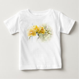 Camiseta Para Bebê Orquídea-mariposa amarela ao sol