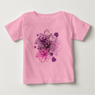 Camiseta Para Bebê Orquídea Wahine Lace Hawaiian