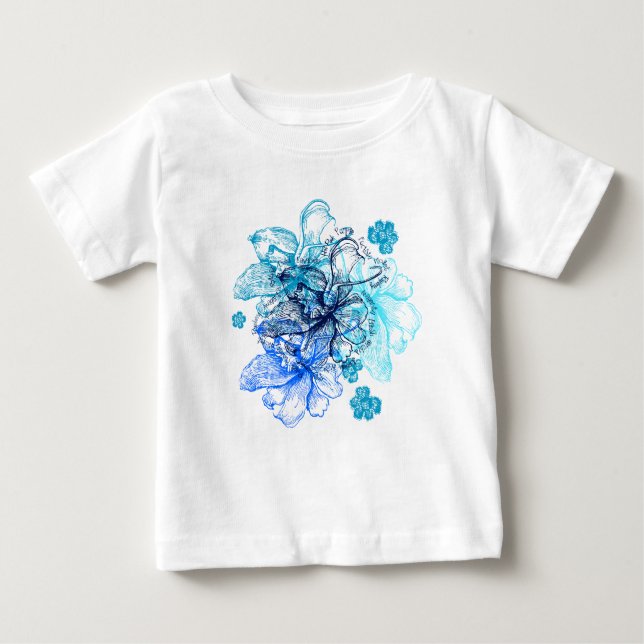 Camiseta Para Bebê Orquídea Wahine Lace Hawaiian (Frente)