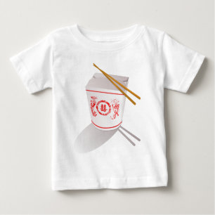 Camiseta Para Bebê Os chineses removem a caixa da comida com