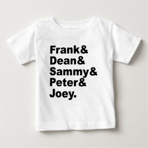 Camiseta Para Bebê Os Cinco Ratos Frank Dean Sammy Joey & Peter