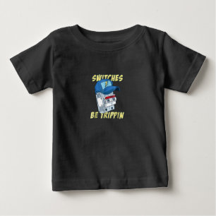 Camiseta Para Bebê Os Comutadores São Os Elétricos Trippin Engraça