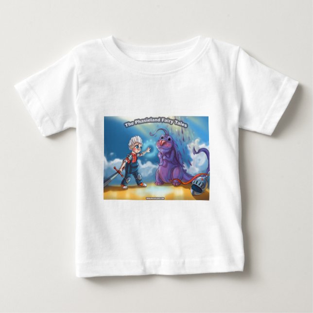 Camiseta Para Bebê Os contos de fadas de Phasieland (Frente)