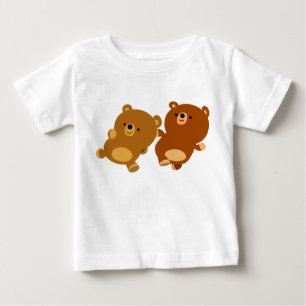 Camiseta Para Bebê Os desenhos animados facetos bonitos carregam o
