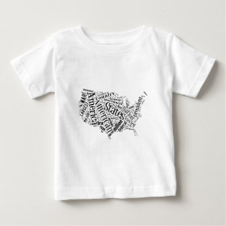 Camiseta Para Bebê Os Estados Unidos da América em Tagxedo