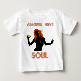Camiseta Para Bebê Os gengibres fêmeas têm a alma