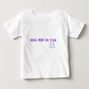 Camiseta Para Bebê os homens reais fazem a ioga