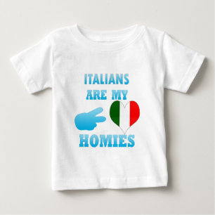 Camiseta Para Bebê Os italianos são meu Homies
