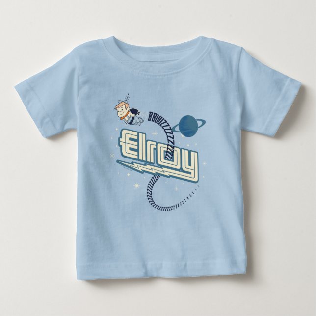 Camiseta Para Bebê Os Jetsons | Elroy BBUUZZZZ (Frente)