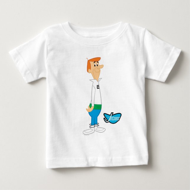 Camiseta Para Bebê Os Jetsons | Encontro com George Jetson (Frente)