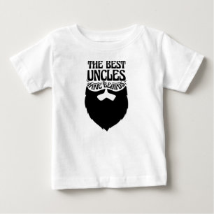 Camiseta Para Bebê Os melhores tios têm barbas, um presente de tio e