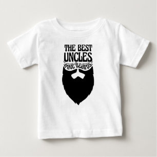 Camiseta Para Bebê Os melhores tios têm barbas, um presente de tio en