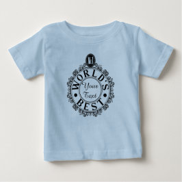 Camiseta Para Bebê Os Mundos Personalizados No.1 Melhor. . (Seu Texto