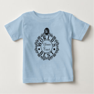 Camiseta Para Bebê Os Mundos Personalizados No.1 Melhor. . (Seu Texto