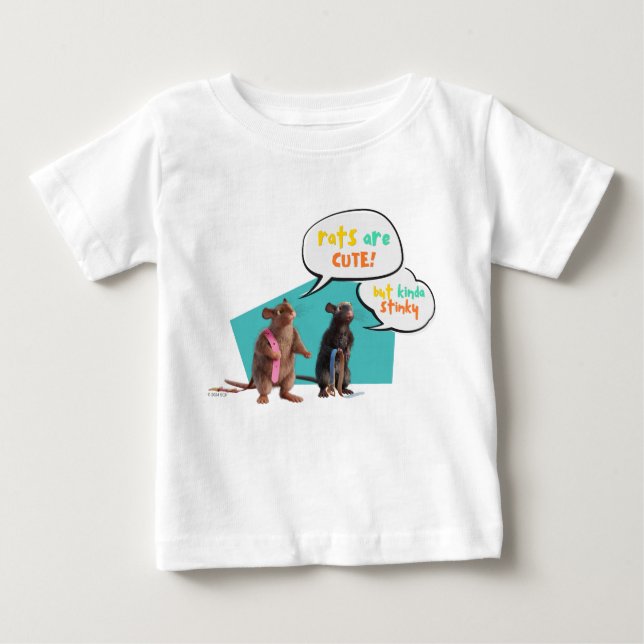 Camiseta Para Bebê Os Ratos São Bonitos Mas Um Pouco Cheirosos (Frente)
