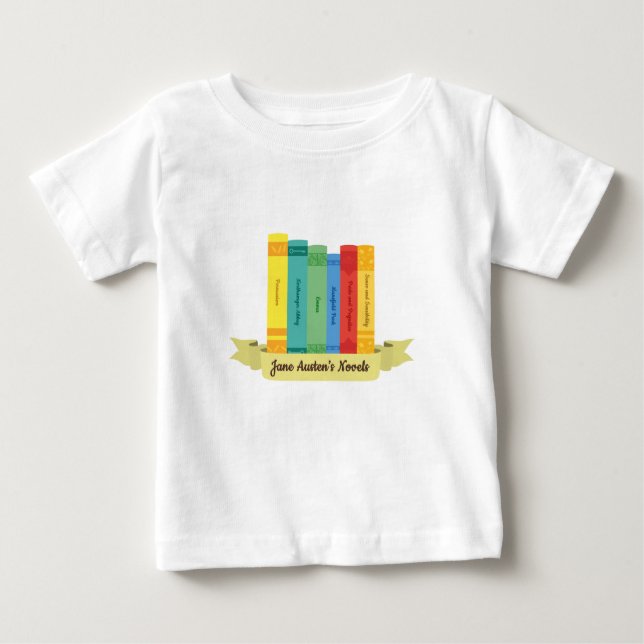 Camiseta Para Bebê Os romances de Jane Austen III (Frente)