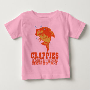 Camiseta Para Bebê Os tipos de peixe tremem