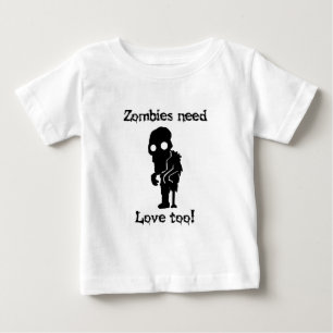 Camiseta Para Bebê Os zombis precisam o amor demasiado