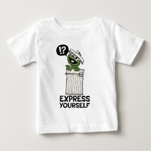 Camiseta Para Bebê Oscar, o Grouch Expresse-se