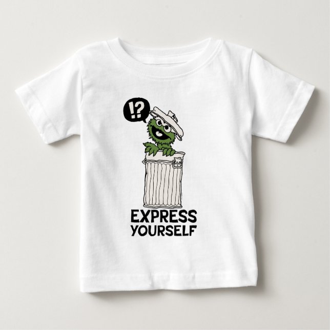 Camiseta Para Bebê Oscar, o Grouch Expresse-se (Frente)