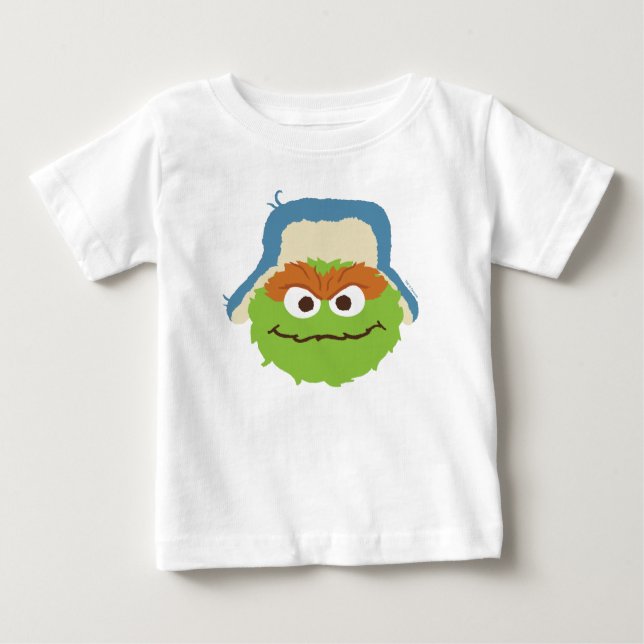 Camiseta Para Bebê Oscar, o rosto do Grouch Woodland (Frente)