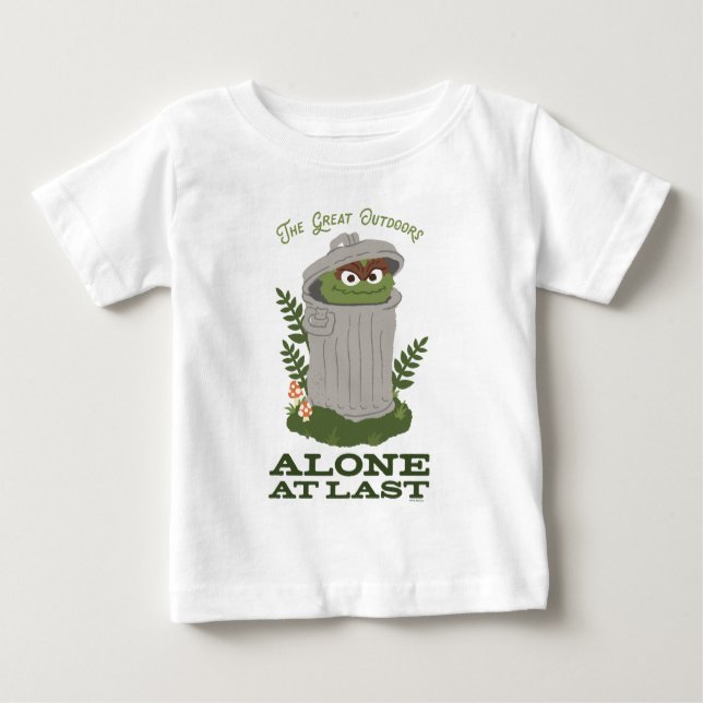 Camiseta Para Bebê Oscar The Grouch | Excelente ao ar livre (Frente)