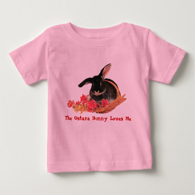 Camiseta Para Bebê Ostara Bunny Baby Tee (Frente)