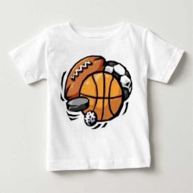 Camiseta Para Bebê Ostenta bolas (Frente)