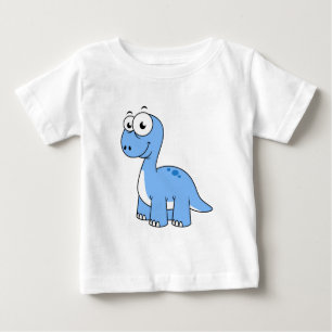 Camiseta Para Bebê Ótima Ilustração De Um Brontossauro.