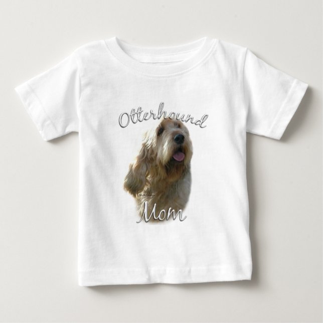 Camiseta Para Bebê Otterhound Mãe 2 (Frente)