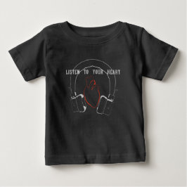Camiseta Para Bebê Ouça Seu Coração