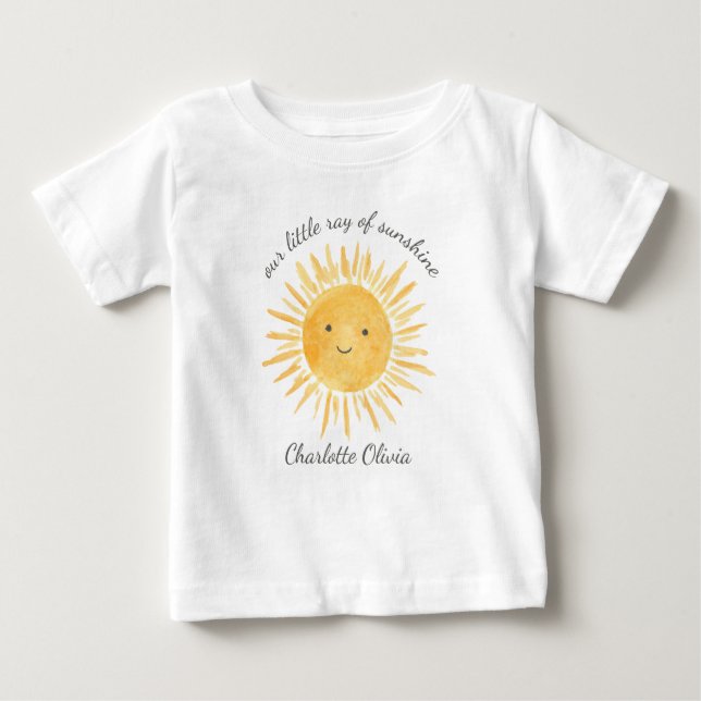 Camiseta Para Bebê Our Little Ray Of Sunshine (Frente)
