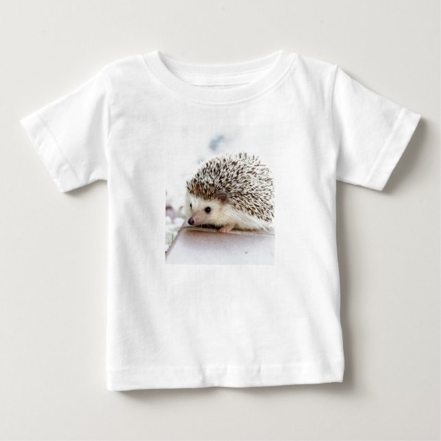 Camiseta Para Bebê ouriço adorável bonito do bebê (Frente)