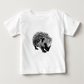 Camiseta Para Bebê Ouriço adorável. Gravura de Digitas dos animais
