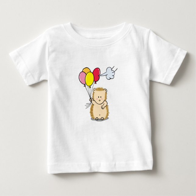 Camiseta Para Bebê Ouriço bonito dos desenhos animados que guardara (Frente)