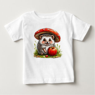 Camiseta Para Bebê ouriço de desenho animado fofo