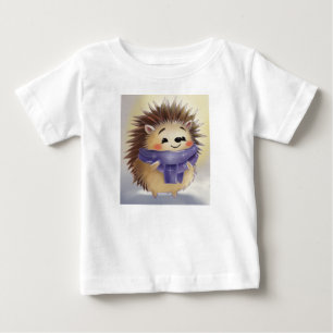 Camiseta Para Bebê ouriço de veludo
