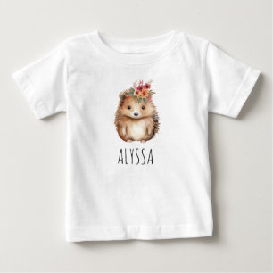 Camiseta Para Bebê ouriço feminino personalizado